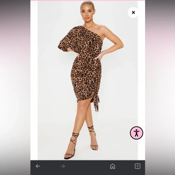 Super sexy chic leopard print asymmetrical dress 🐆 - Picture 11 of 12
